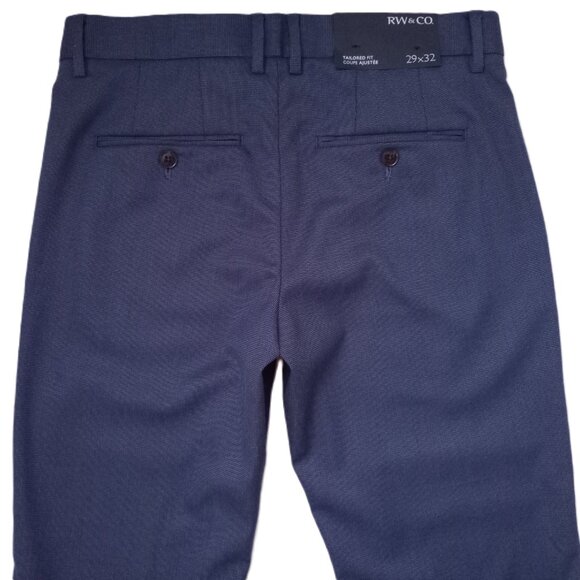RW & Co Women's Dress Pants Two-Tone Blue Tailored Fit Straight Leg Size 6/7 - Picture 7 of 7